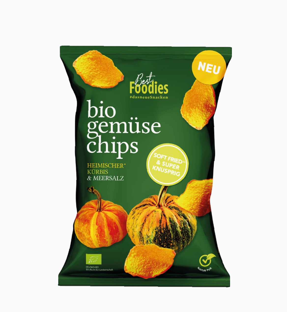 Best Foodies Bio Gemüse Chips - Kürbis & Meersalz, 70g