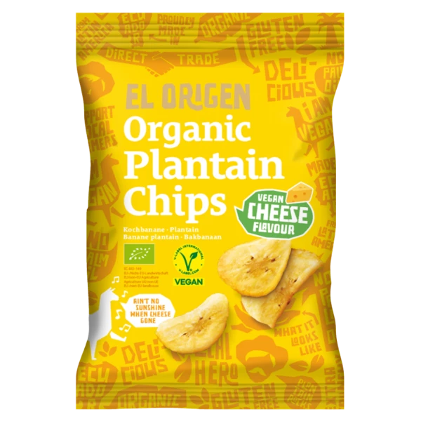 el origen Kochbananen Chips Cheese Flavour - Bio & Vegan, 80 g