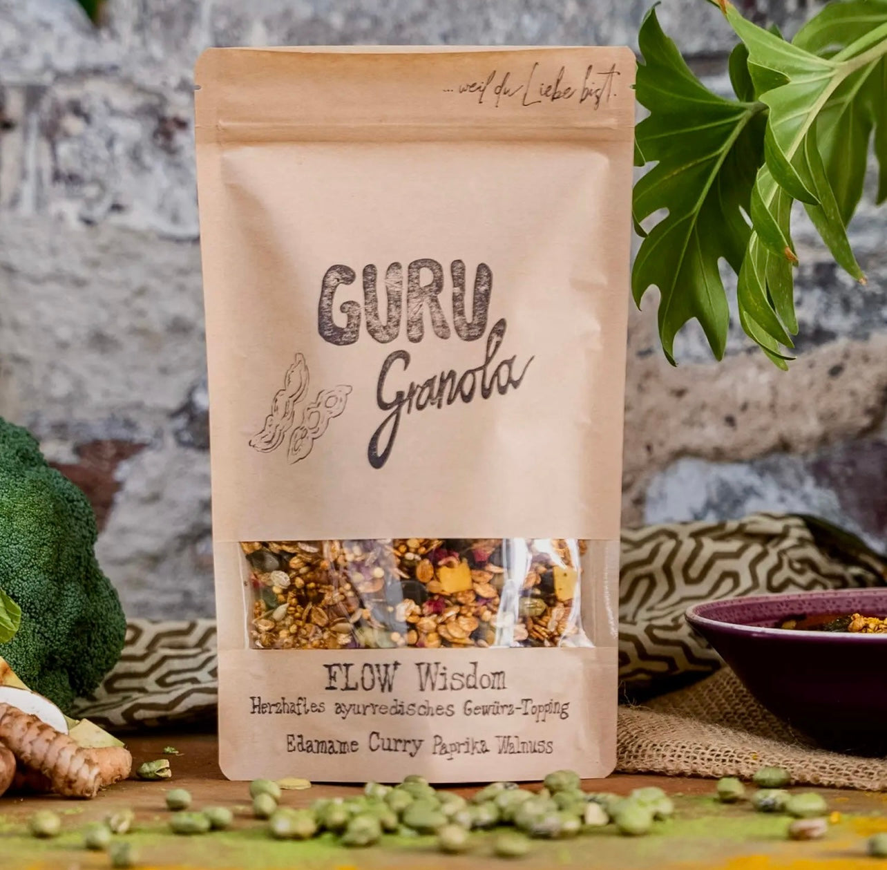 Guru Granola FLOW Wisdom - herzhaft, asiatisch, Curry, 50g