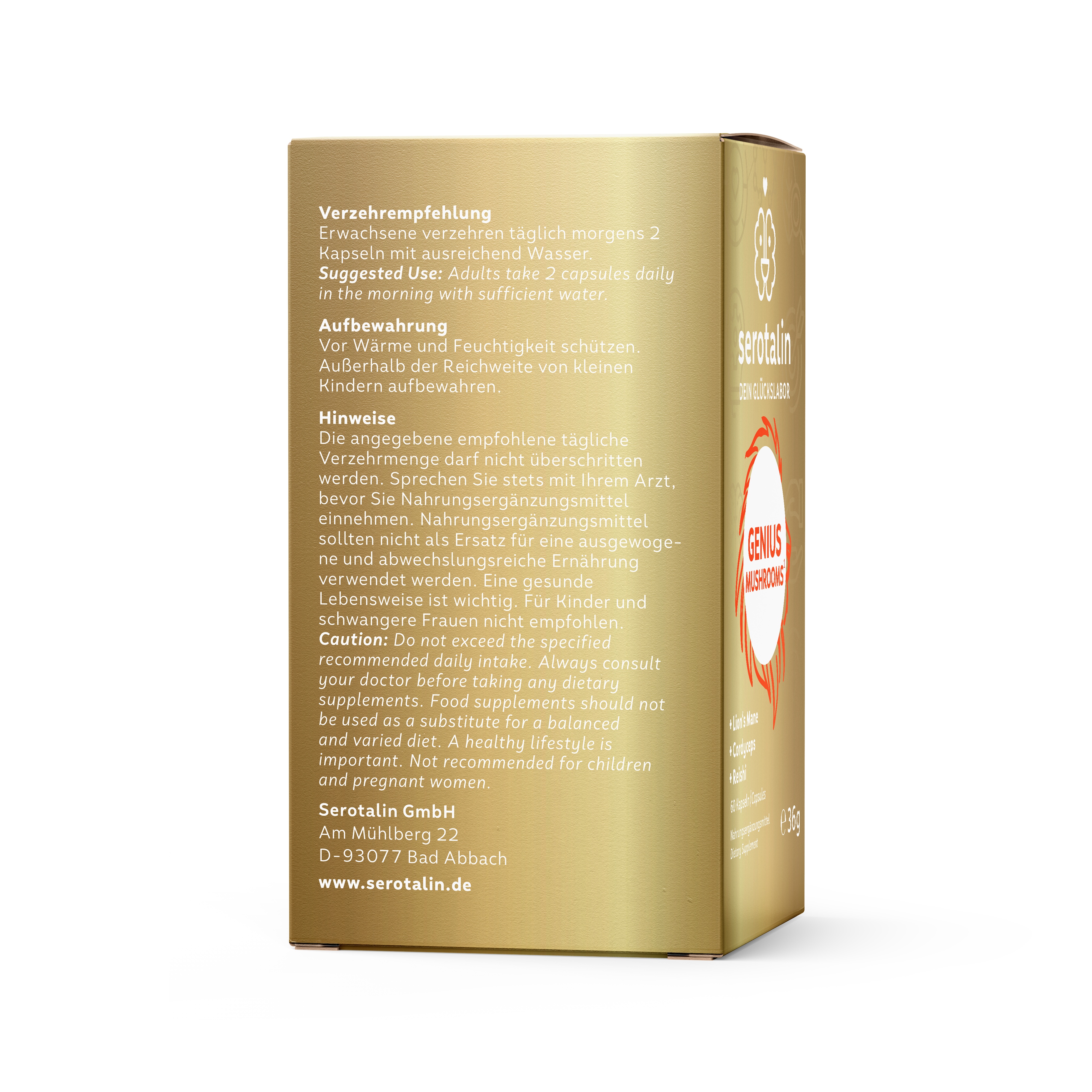 Serotalin Genius Mushrooms - Pilz Komplex Hochdosiert