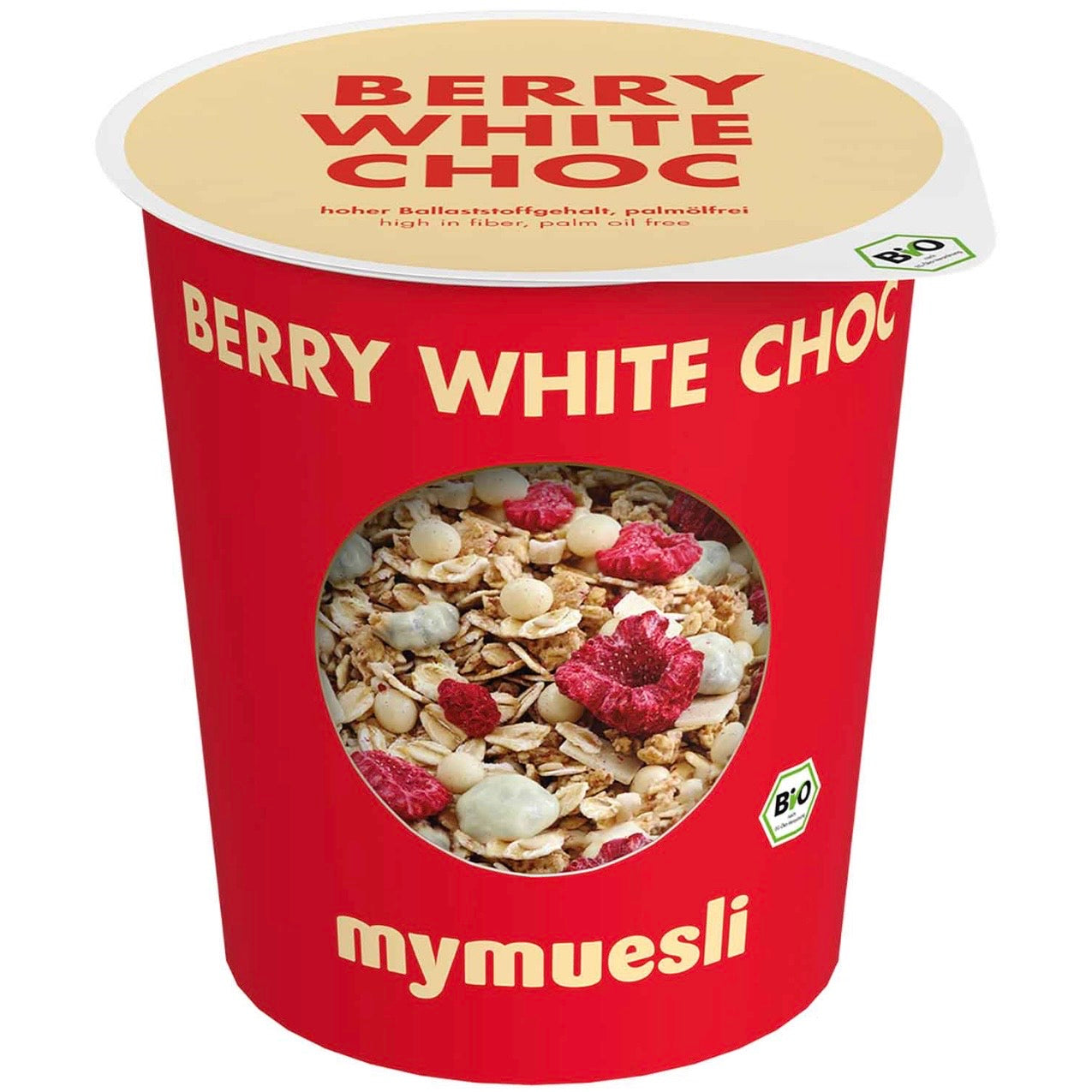mymuesli 2go Bio Berry-White-Choc, 85g