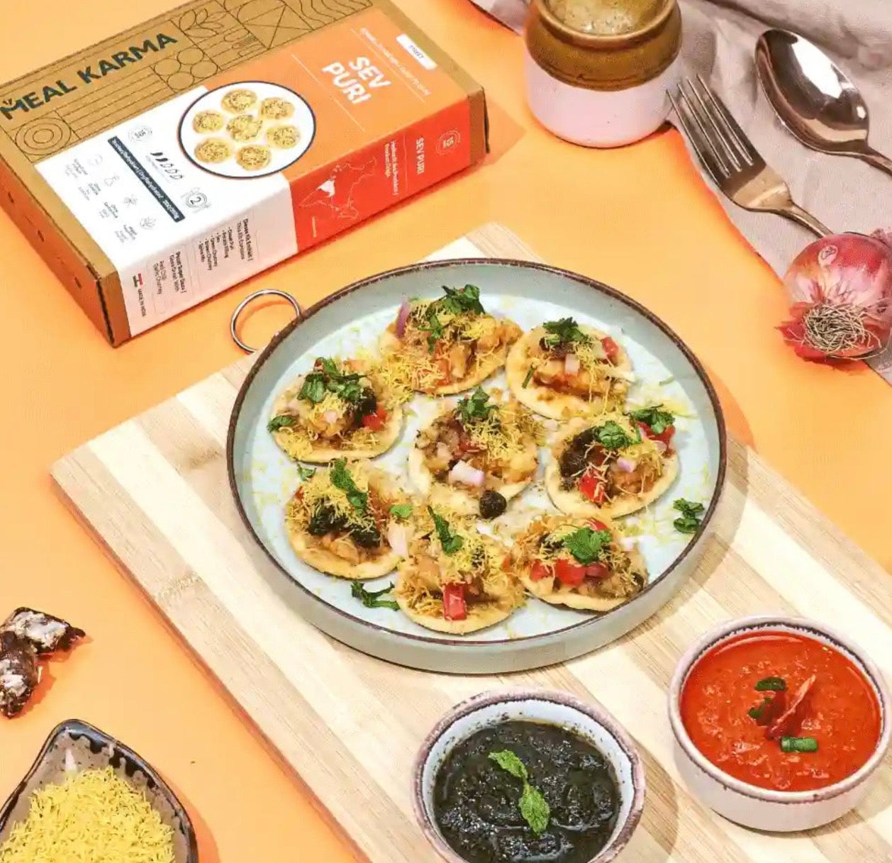 Meal Karma - Sev Puri - Vegan Indian Street Food, 200g/525g