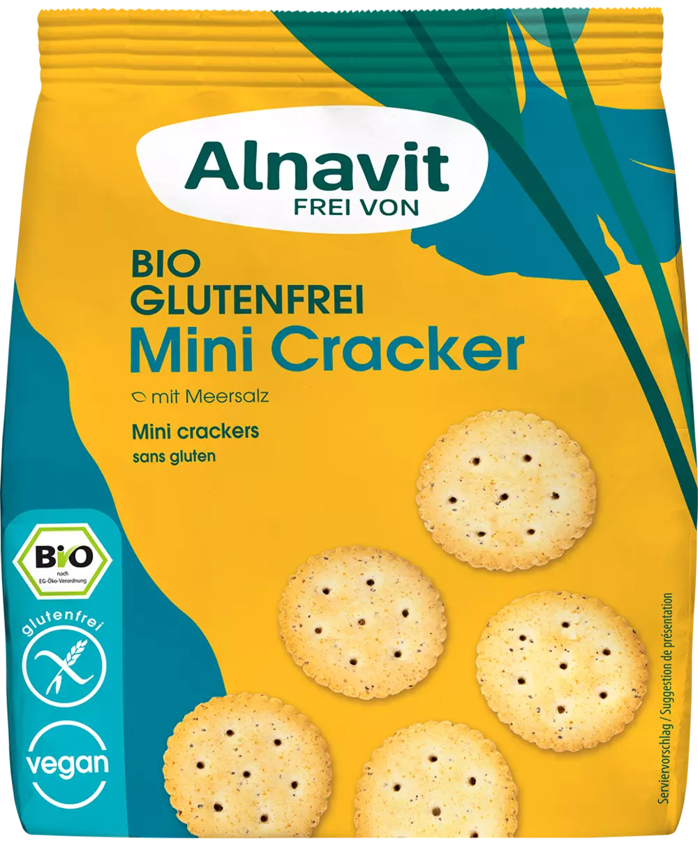 Alnavit Bio Mini Cracker - Vegan & Glutenfrei, 100g