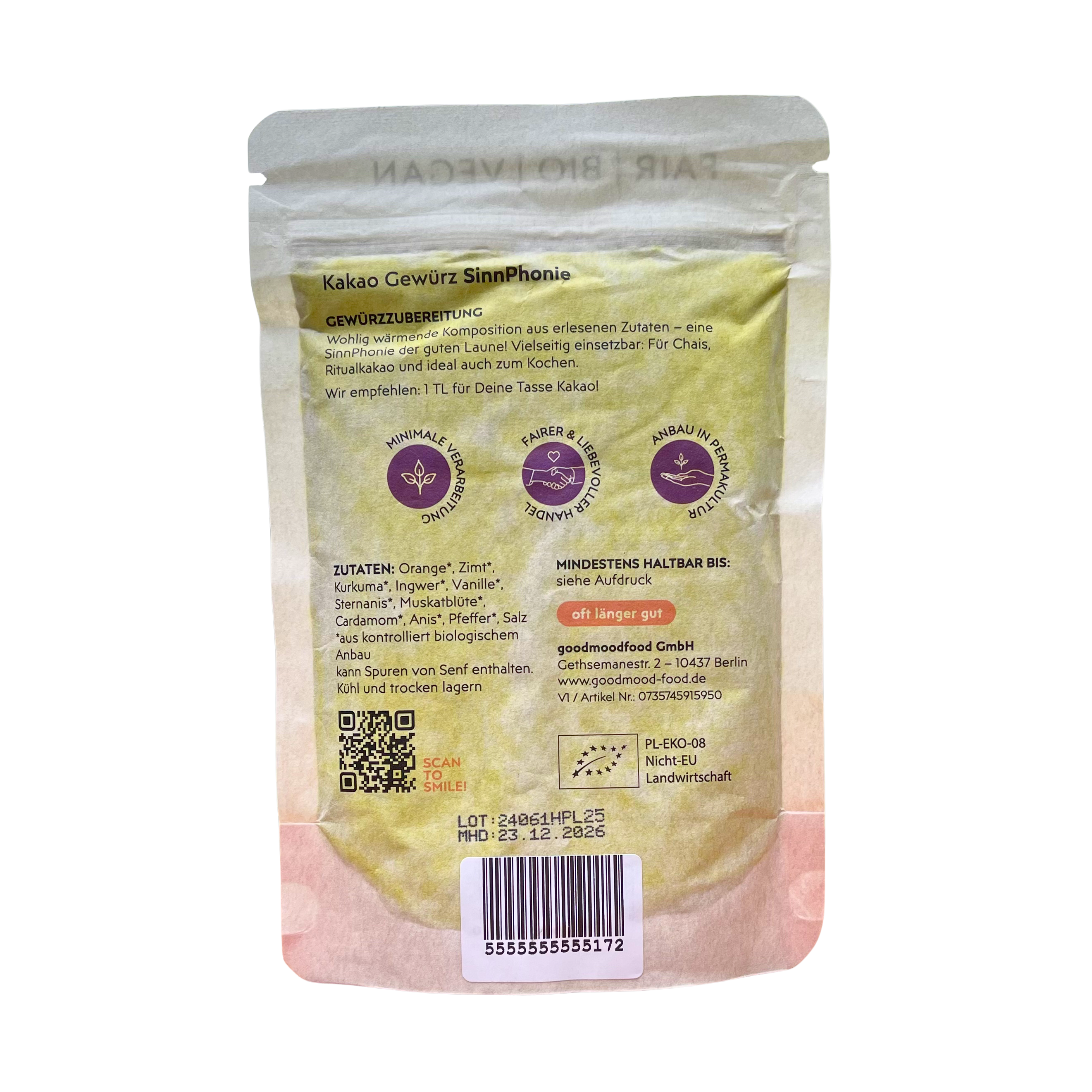 Good Mood Food - Kakao Gewürz „SinnPhonie", 100g
