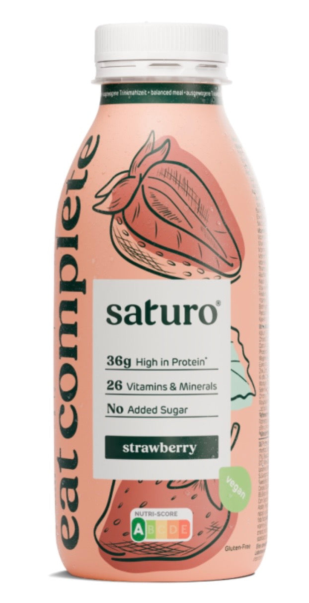 Saturo Ready-to-Drink Erdbeere - Vegan, 400ml