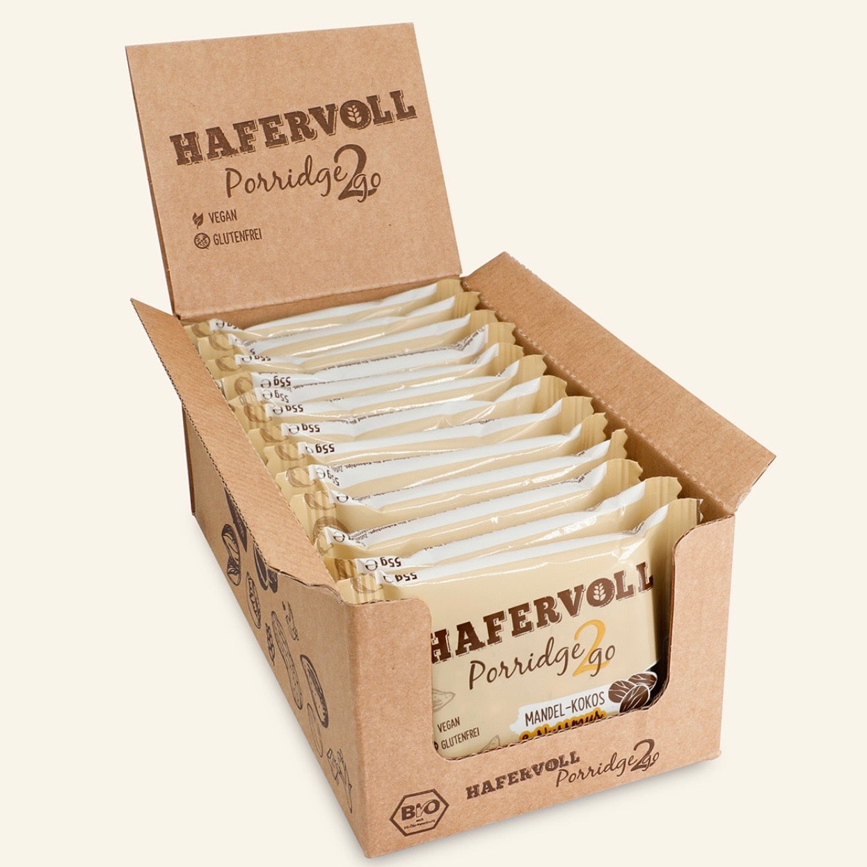 Hafervoll Porridge2Go Mandel - Bio & Vegan, 55 g