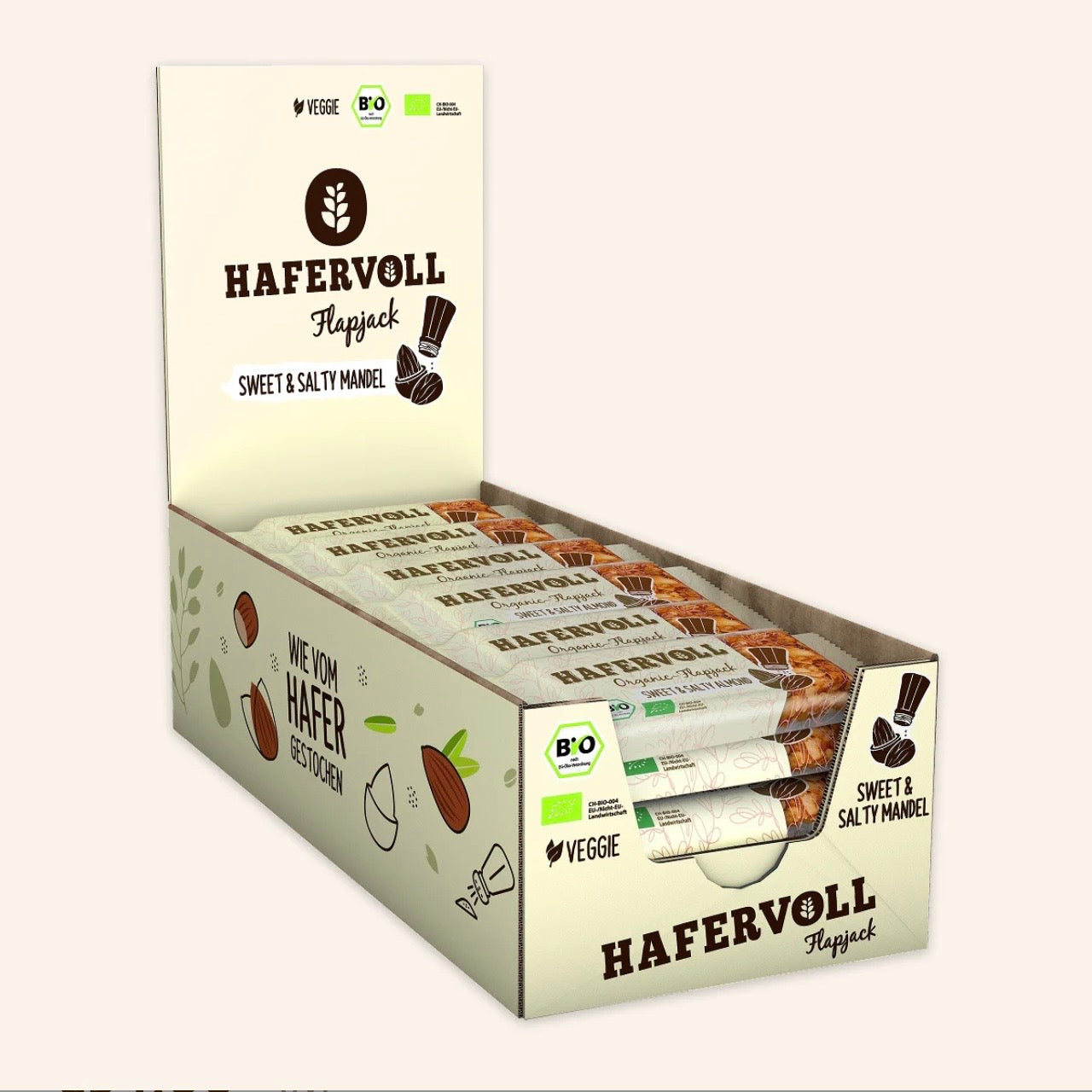 Hafervoll Sweet & Salty Almond Flapjack - Bio & Palmölfrei, 60 g