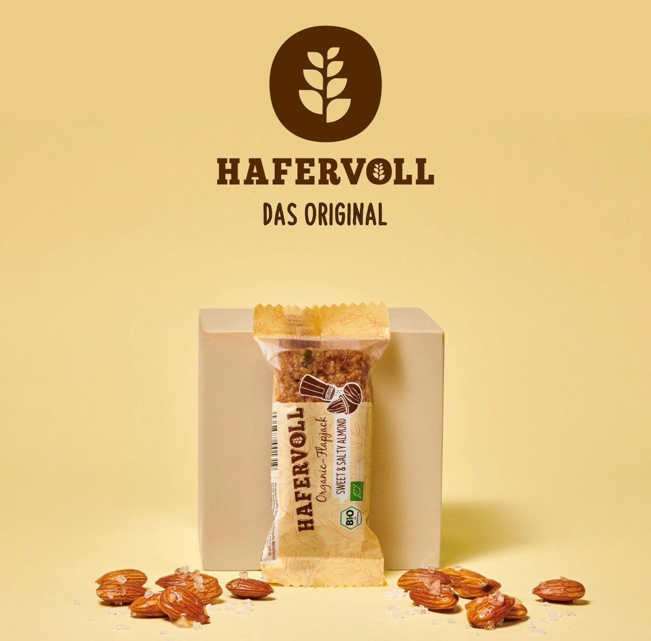 Hafervoll Sweet & Salty Almond Flapjack - Bio & Palmölfrei, 60 g
