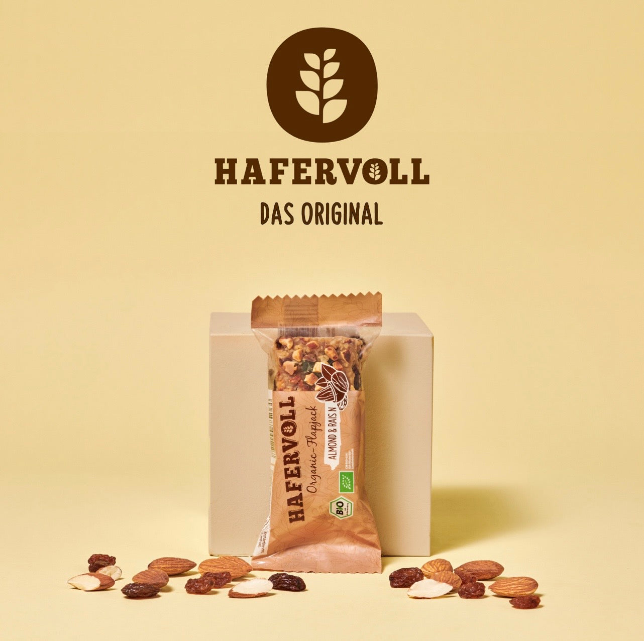 Hafervoll Almond & Raisin Flapjack - Bio & Palmölfrei, 60 g