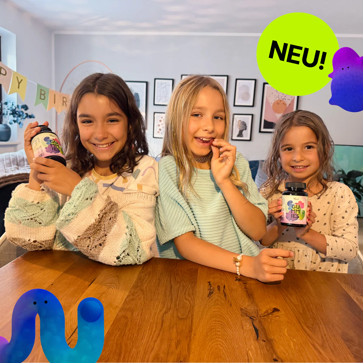 TummyGummies Fruchtgummis mit Probiotika + Vitamine: Multipack - 24 Dosen