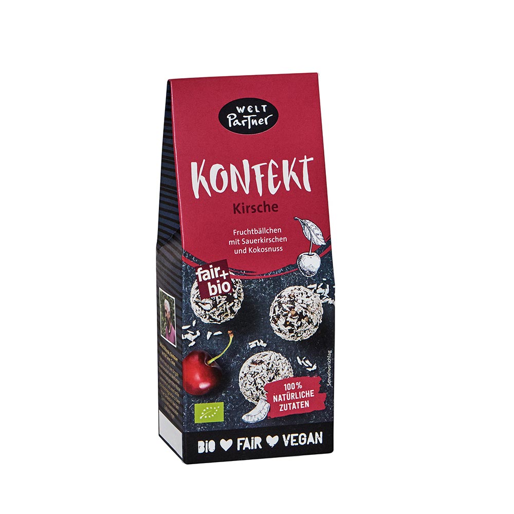 WeltPartner Konfekt Sauerkirsche - Vegan & Bio, 80g