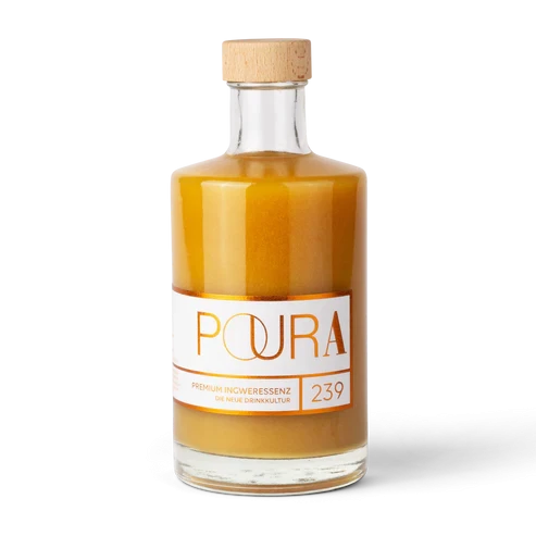 Poura Bio Ingweressenz mit 55% Ingwersaft, 495ml