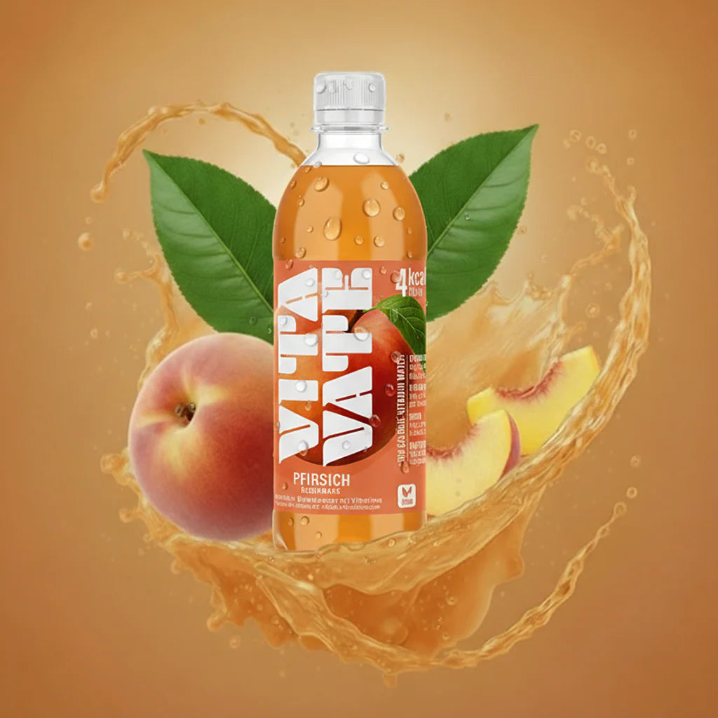 VitaVate, Vitaminwasser Pfirsich - Vegan & Mit B12, 500ml