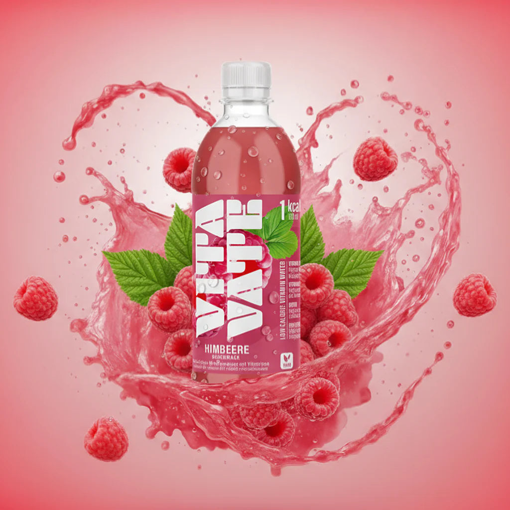 VitaVate, Vitaminwasser Himbeere - Vegan & Mit B12, 500ml