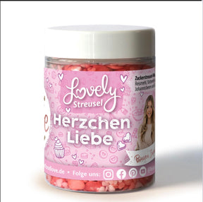 VFL Herzchen Liebe rot/rosa Zuckerstreusel 90g