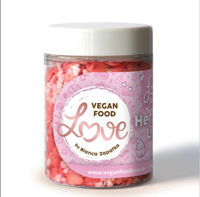 VFL Herzchen Liebe rot/rosa Zuckerstreusel 90g