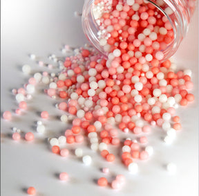 VFL Kuller Perlen rot/rosa Zuckerstreusel 90g