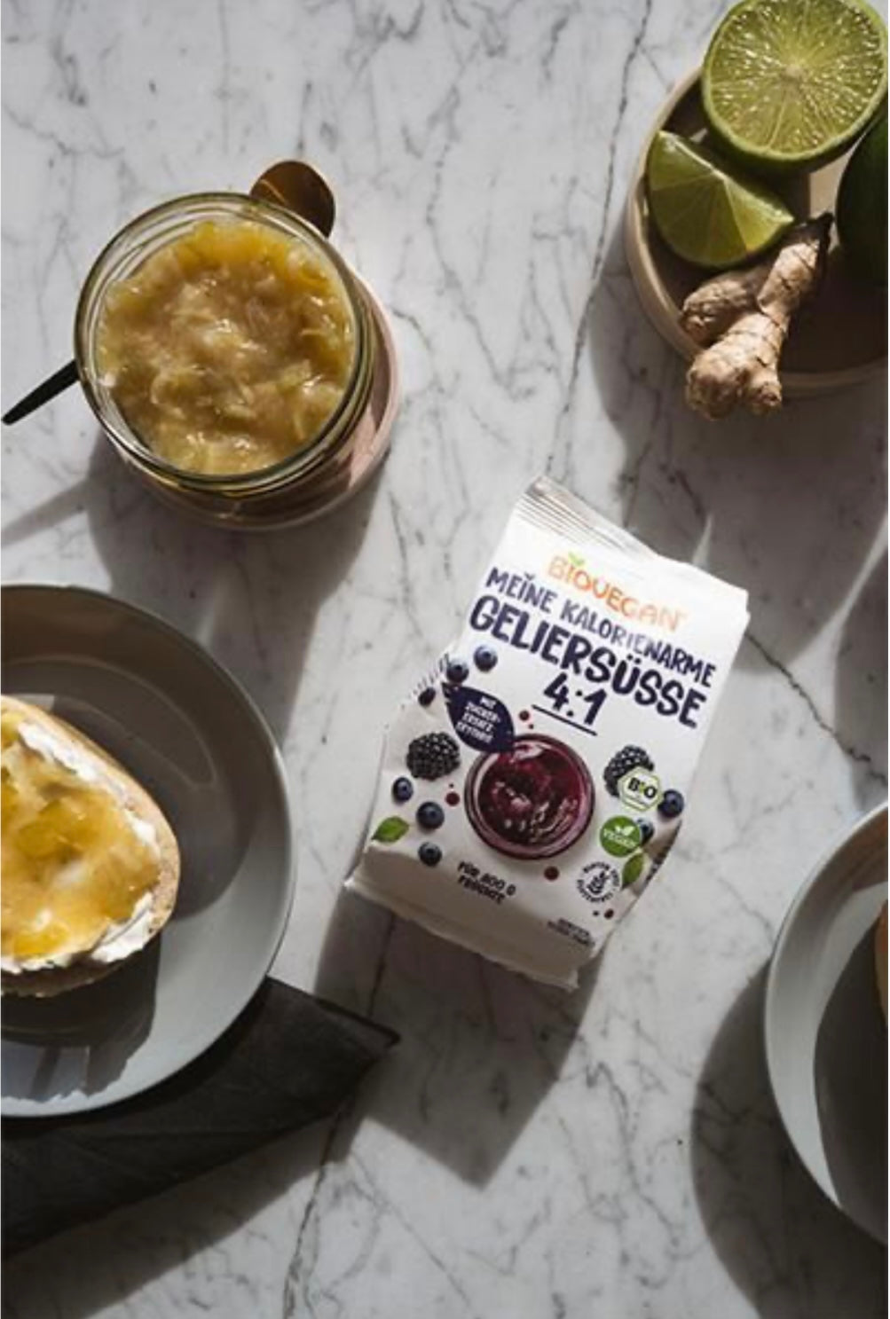 BIOVEGAN Meine kalorienarme Geliersüße 4:1, 6x200g (Zum Süßen & Backen perfekt  ❌ zum gelieren zu hart geworden)