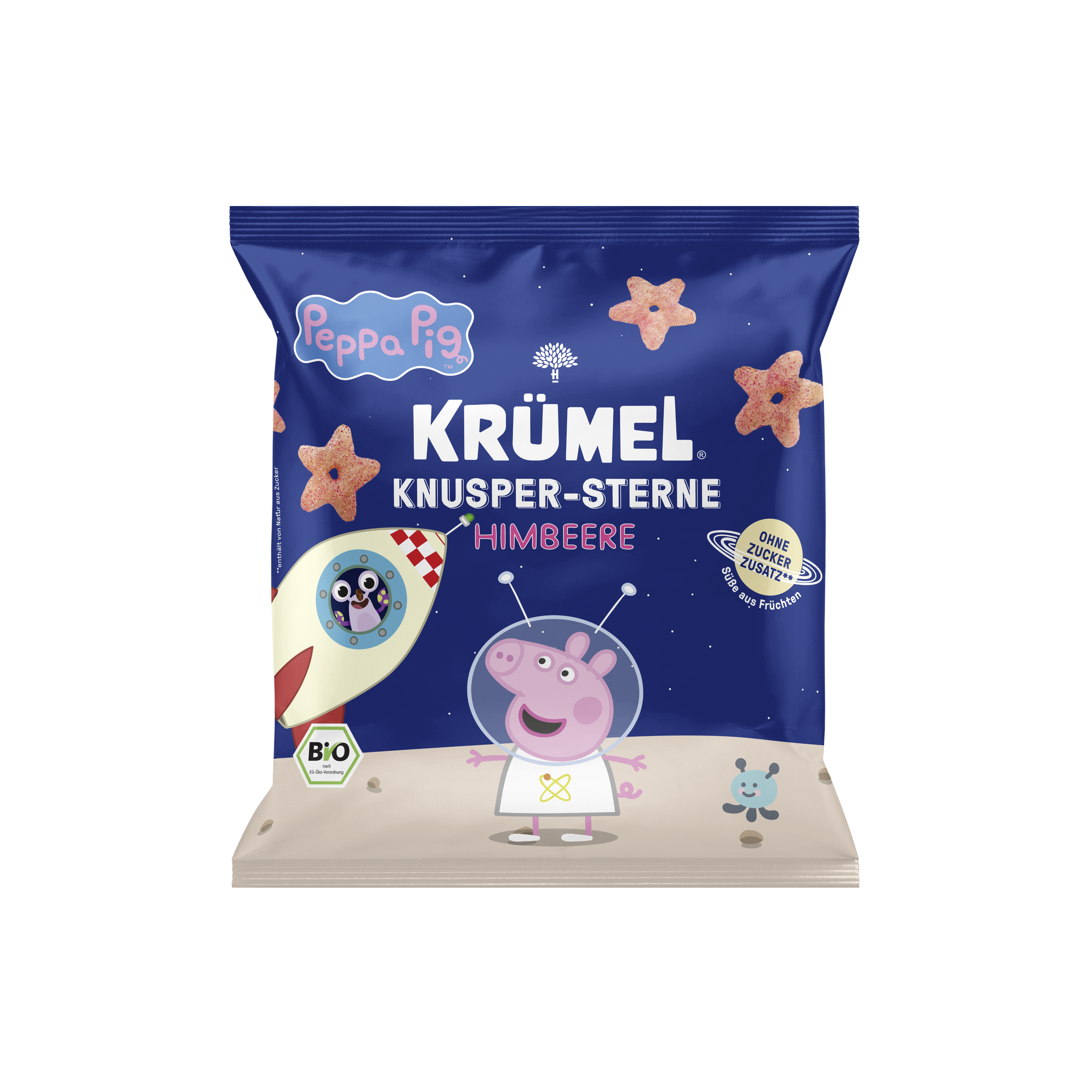 Krümel Peppa Knusper Sterne Himbeere – Bio Mais-Snack, 20 g