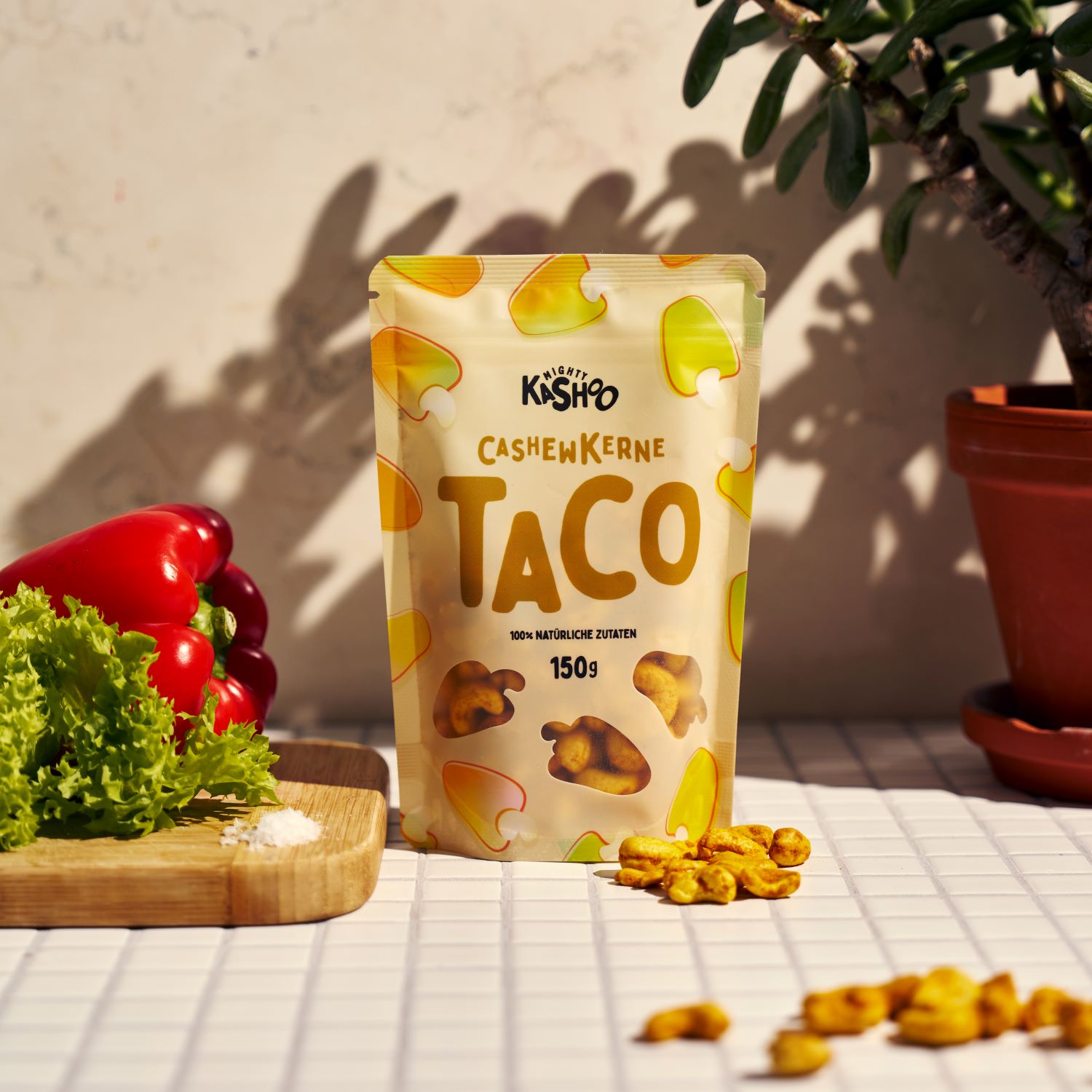 MightyKashoo Cashewkerne Taco, 150g