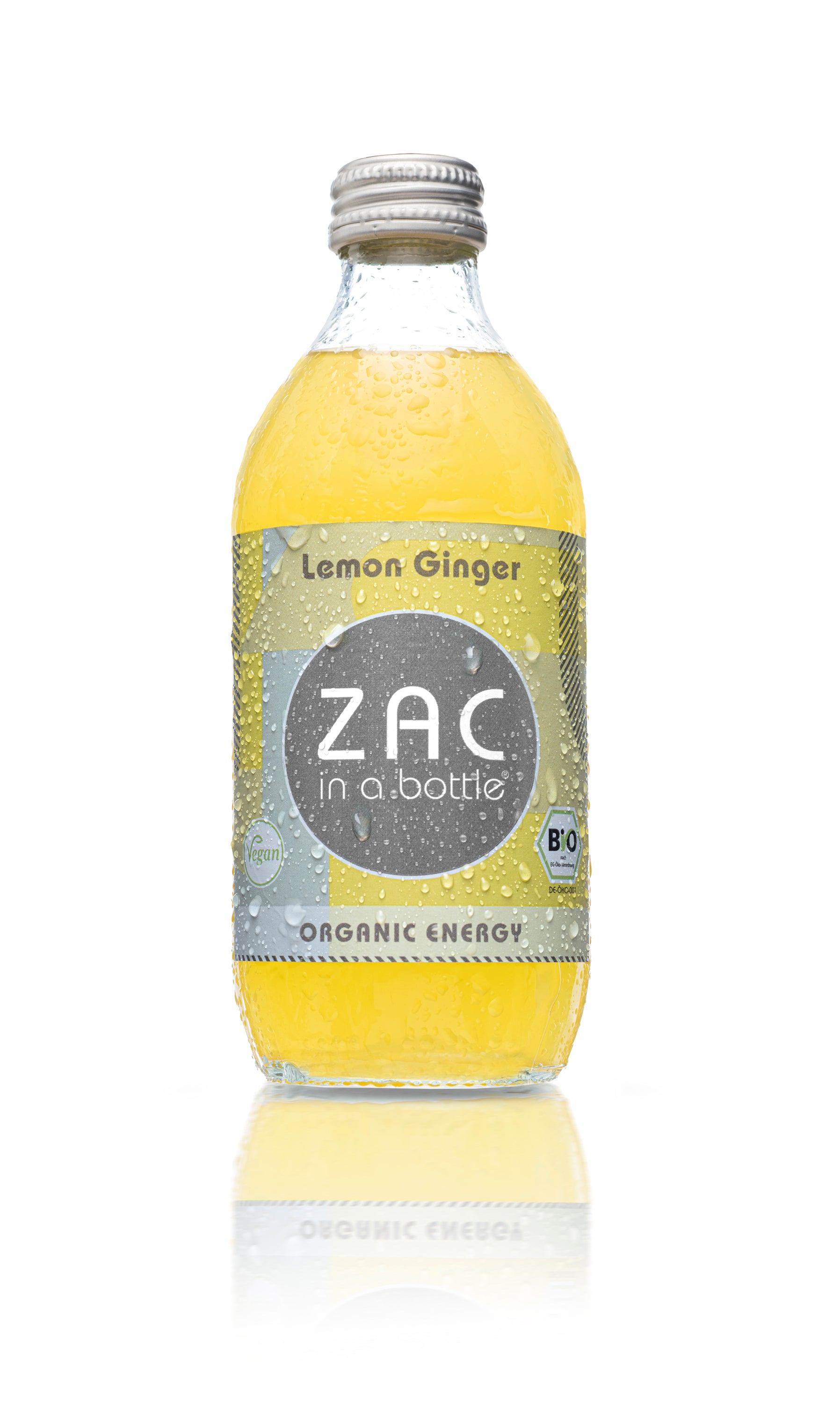 ZAC in a bottle I Energy Drink - Lemon&Ginger I Bio & Vegan, 330ml