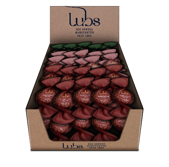 Lubs Bio Confiseriekugeln 3 Sorten ohne Alkohol - Mandel, Nussnougat & Spekulatius - 50 Stück