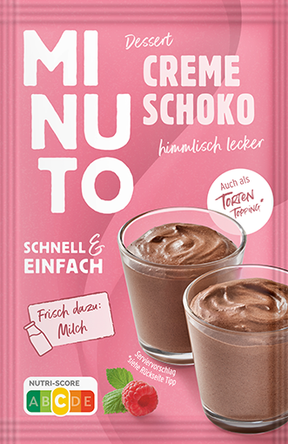 MINUTO Dessert Creme Schoko, Sachet 12x75g
