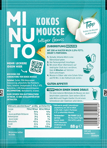 MINUTO Kokos Mousse
