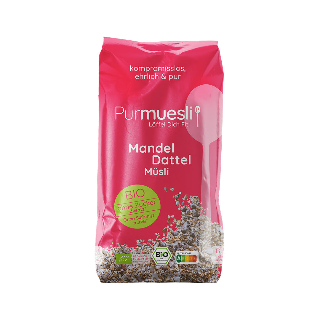 Purmuesli Mandel-Dattel Müsli - Bio & Vegan, 400g