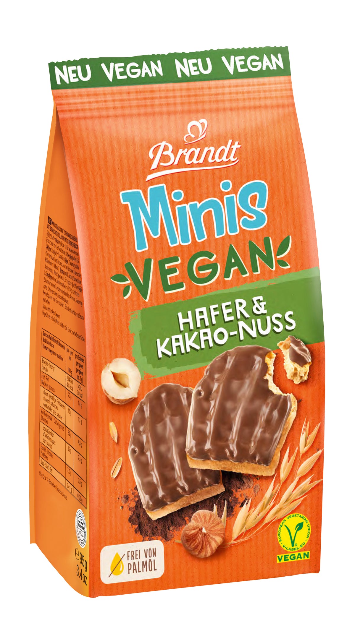 Brandt Minis vegan Hafer & Kakao-Nuss