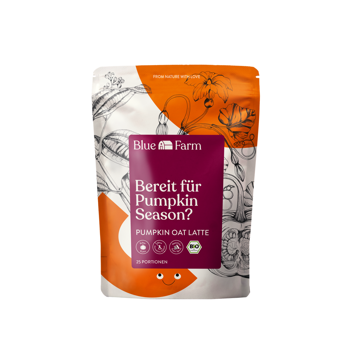Blue Farm Pumpkin Spice Oat Latte - Bereit für Pumpkin Season? - Bio & Vegan, 300g