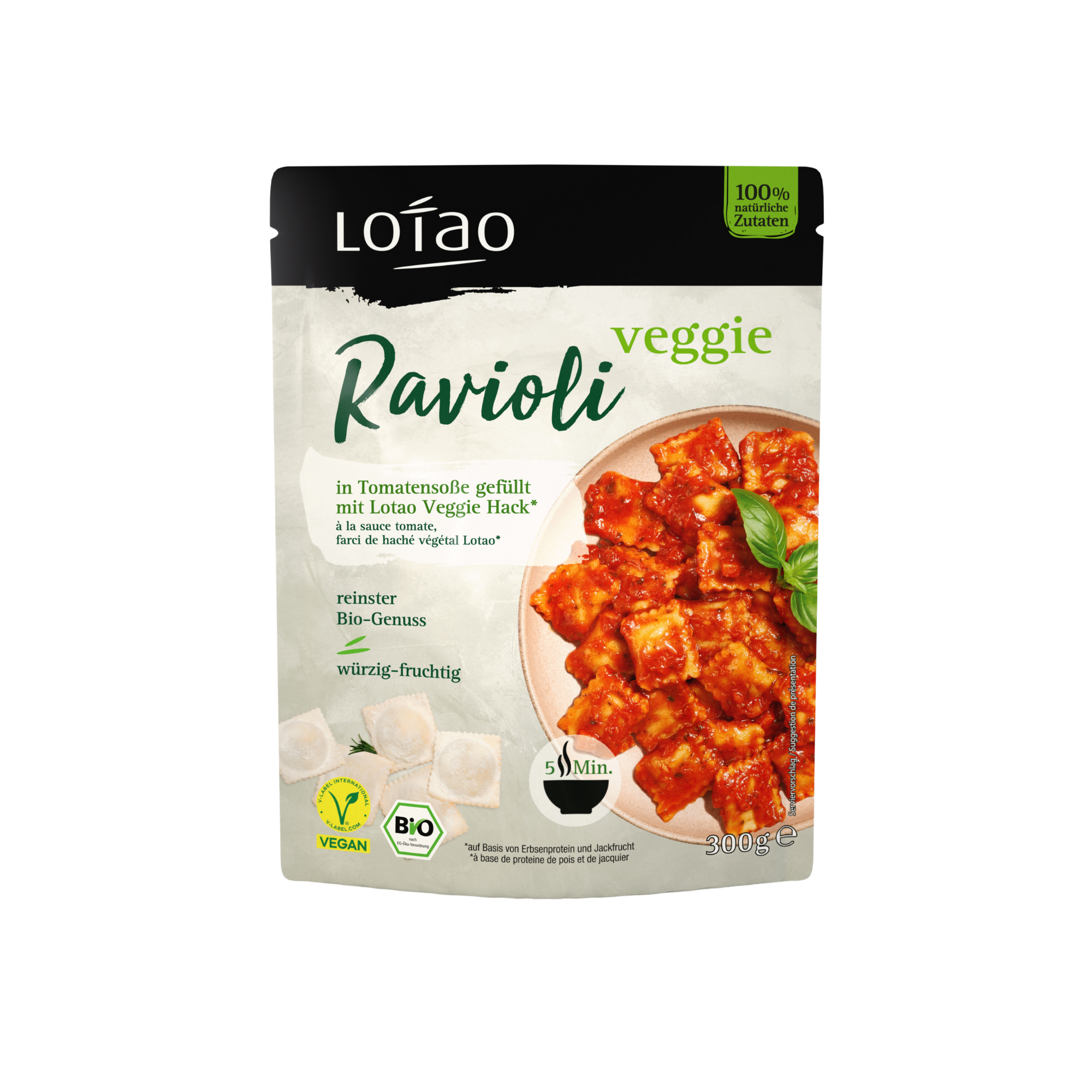 Lotao Veggie Ravioli - Vegan & Bio, 300g