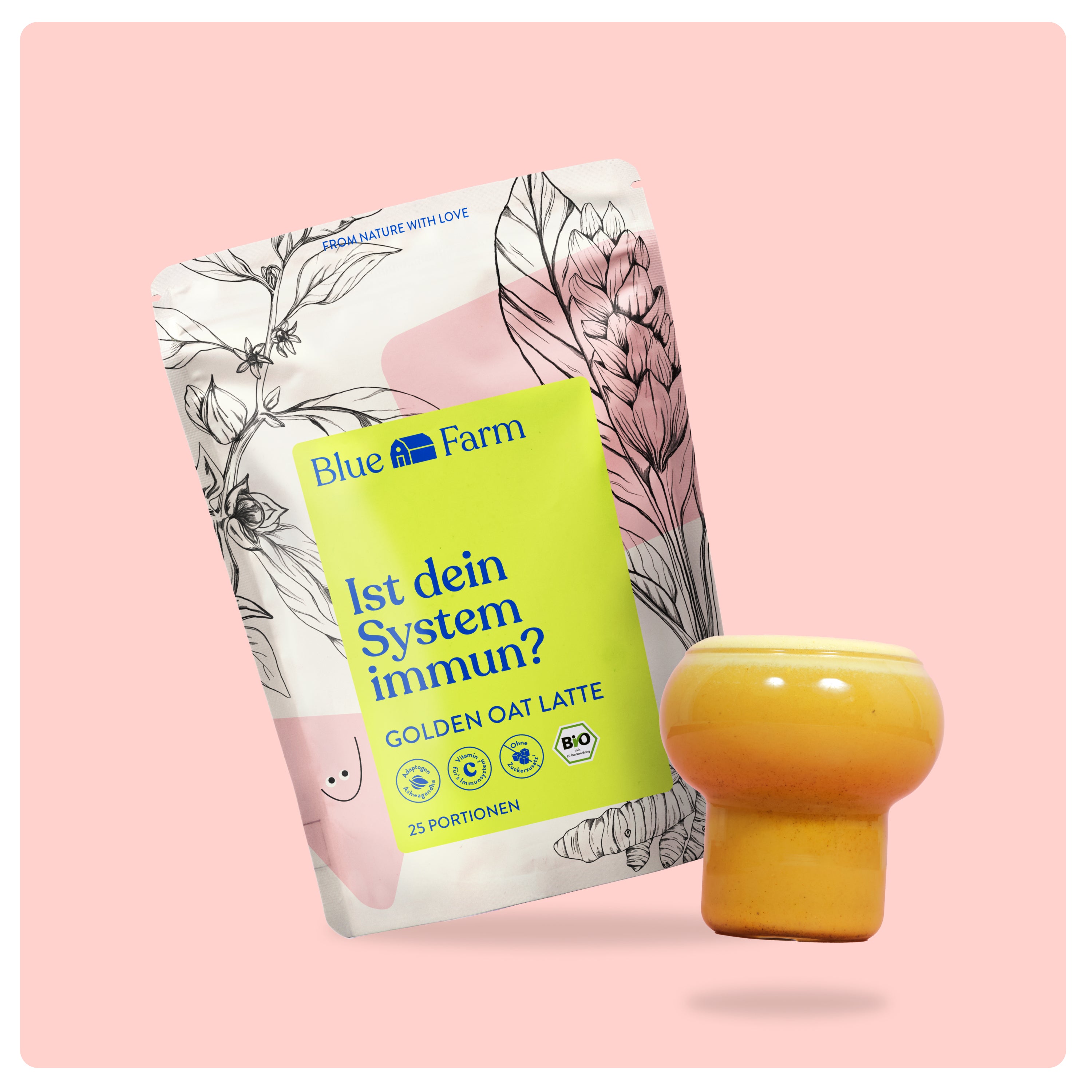 BlueFarm Golden Oat Latte - Ist Dein System immun? Bio&Vegan, 300g