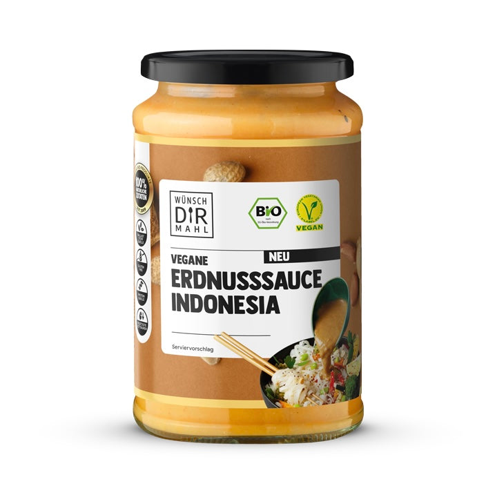 WDM Bio Vegane Erdnusssauce Indonesia, 380ml