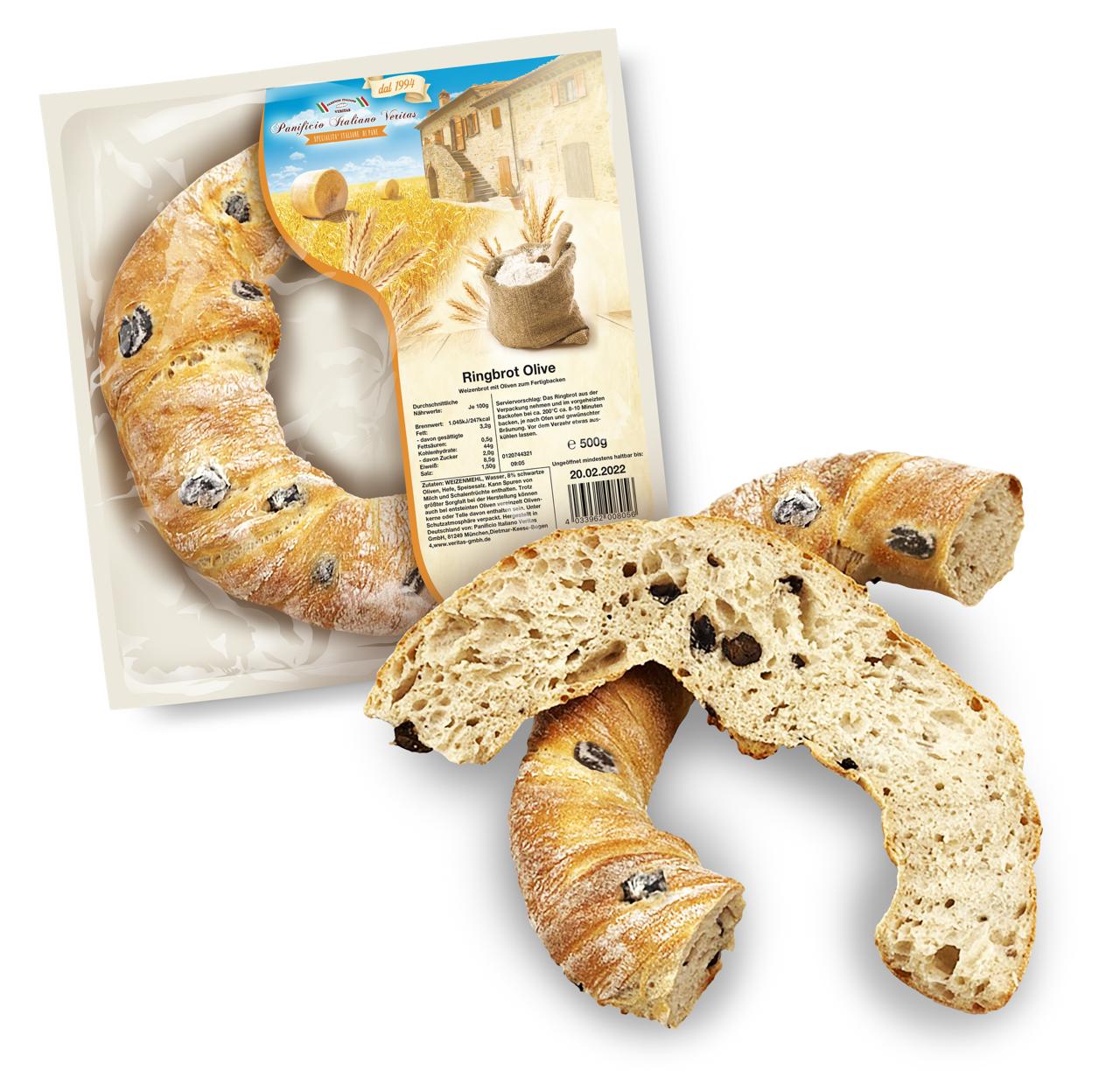 Panificio Italiano Veritas - Ringbrot Olive, 500g