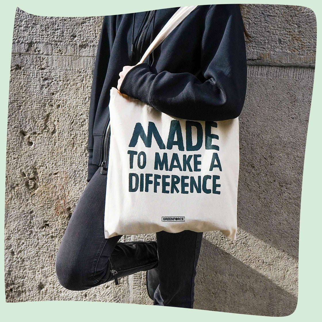GREENFORCE Jutebeutel MADE TO MAKE A DIFFERENCE