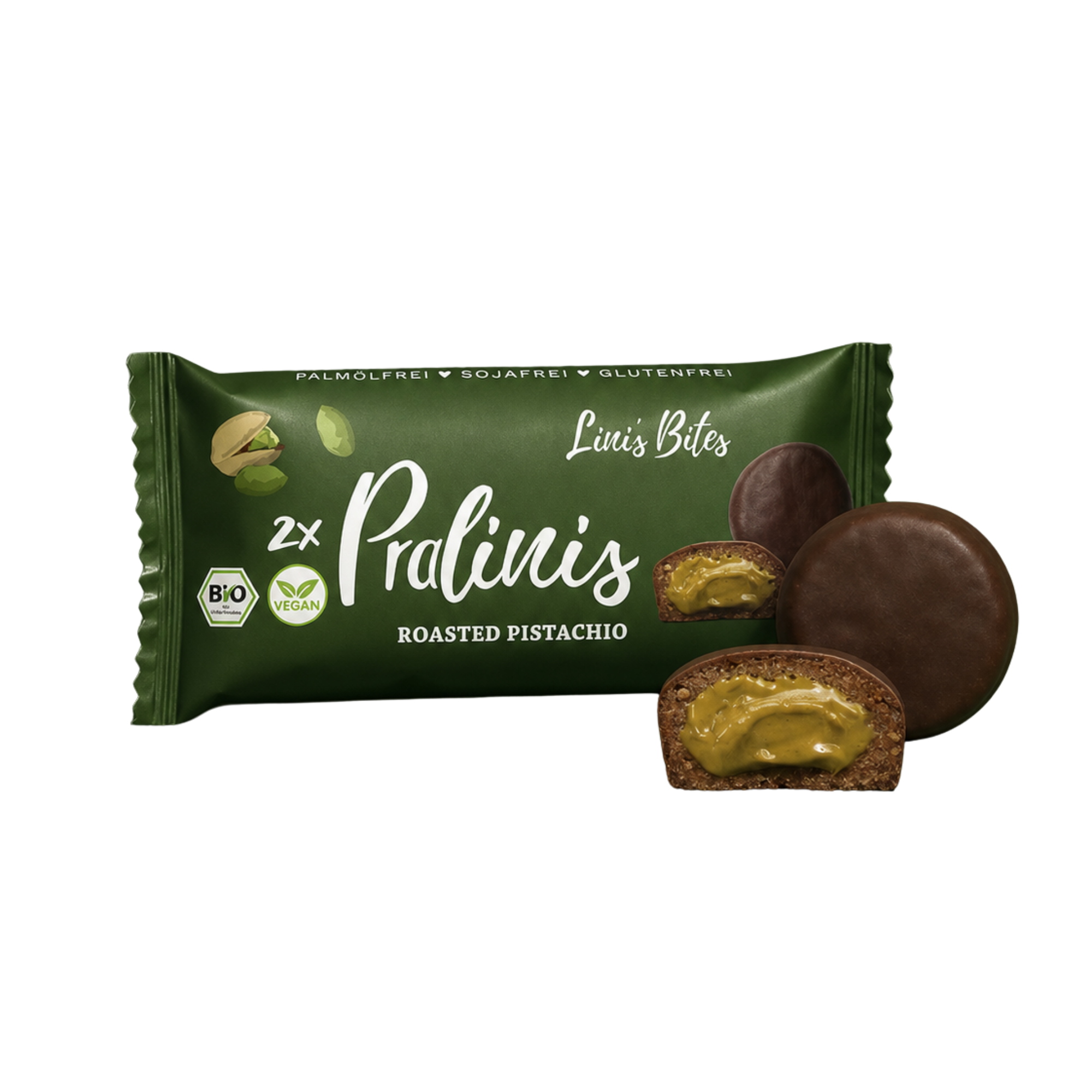 Lini's Bites, Bio PRALINIS Roasted Pistachio, 46 g