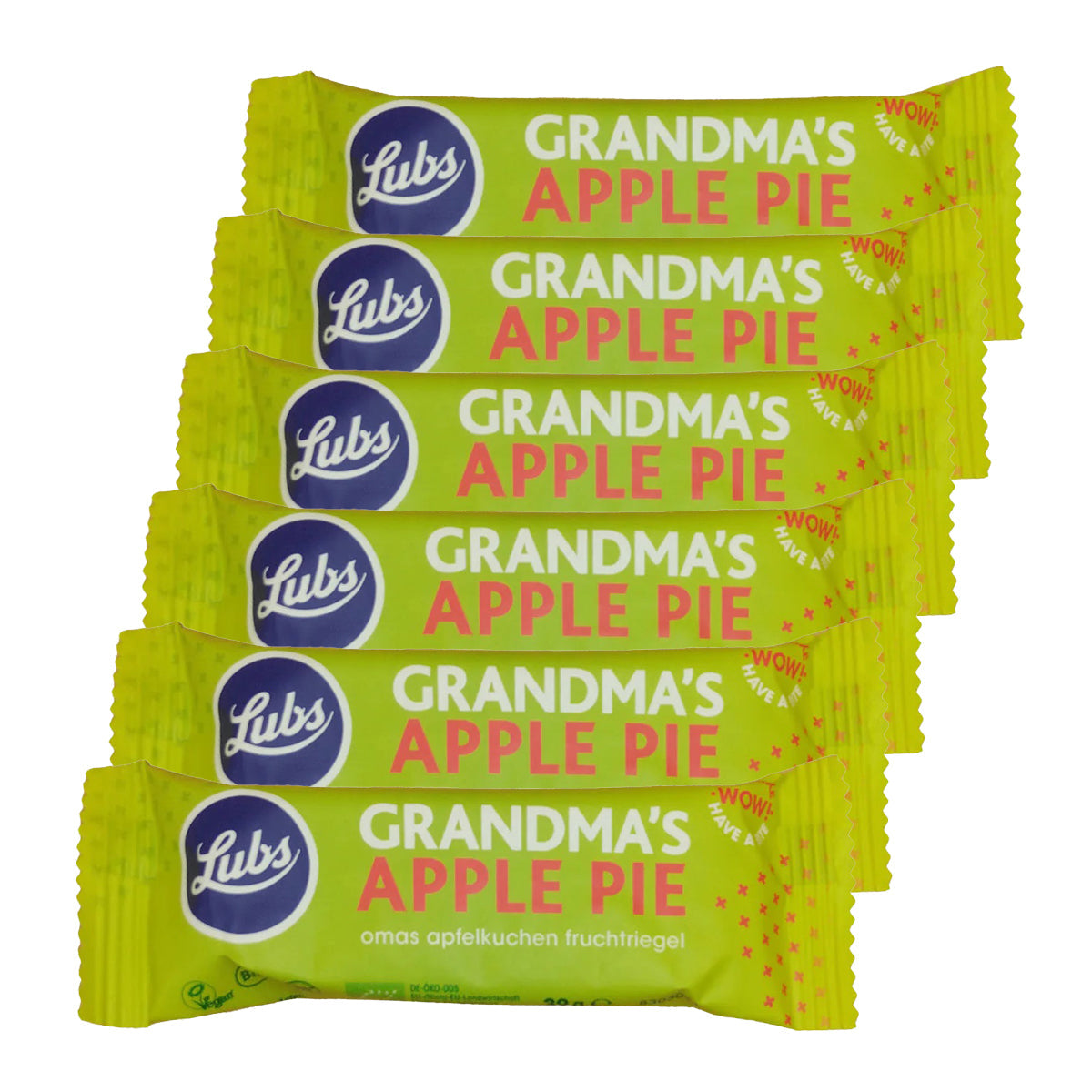 Bio Lubs Grandma's Apple Pie Fruchtriegel [6er Pack], 6x39g