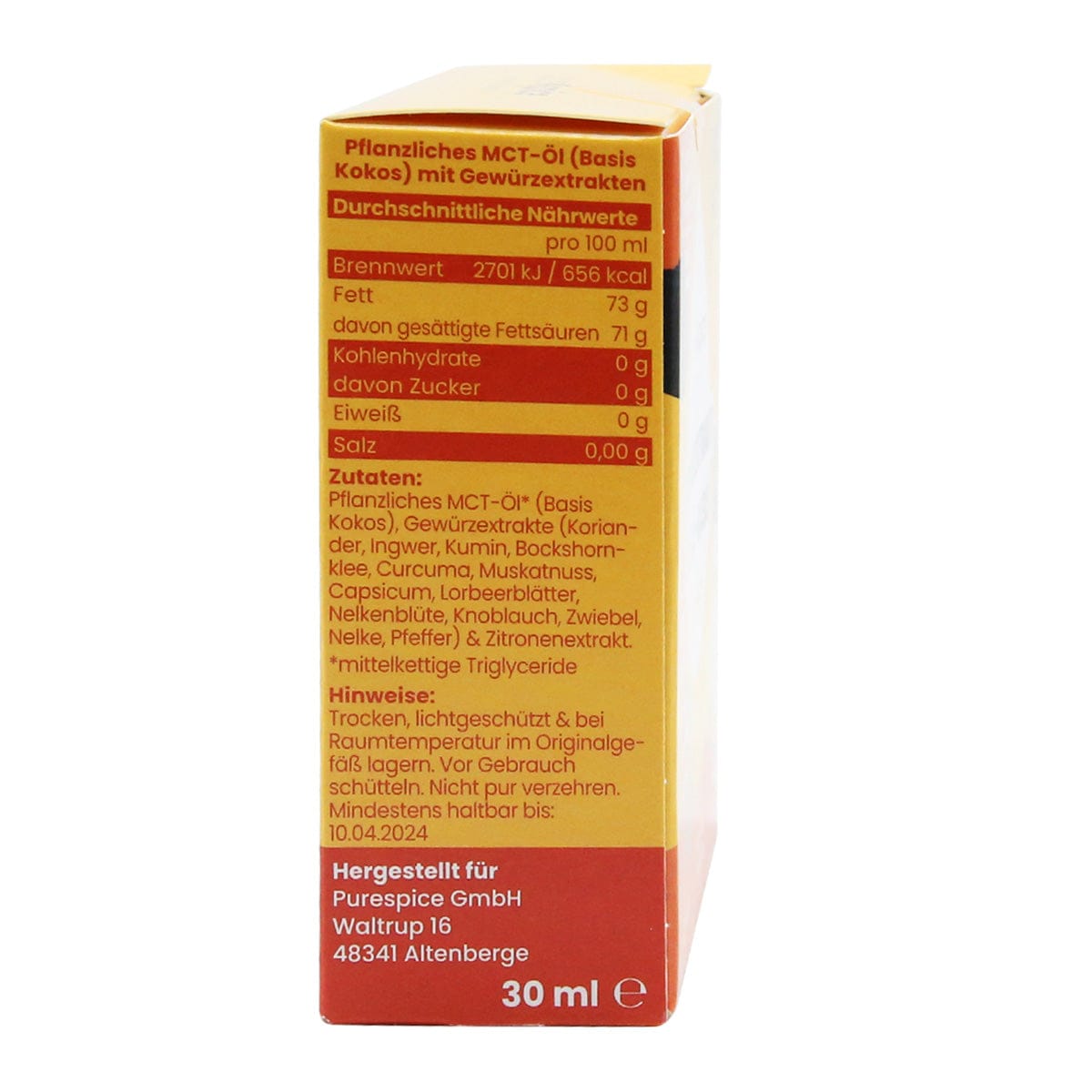 Pure & Spice Pure Spice Gewürzextrakt auf Öl-Basis Indische Art, 30ml
