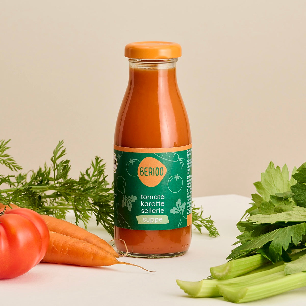 Berioo Suppe: Tomate Karotte Sellerie - Bio & Vegan, 250ml