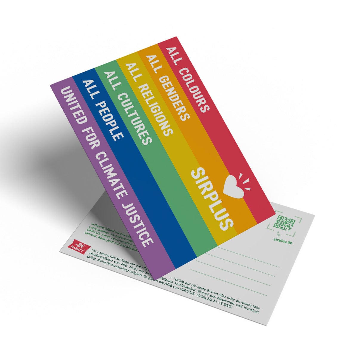 SIRPLUS SIRPLUS Postkarte, ALL COULOURS ALL GENDERS ALL RELIGIONS ALL CULTURES ALL PEOPLE UNITED FOR CLIMATE JUSTICE