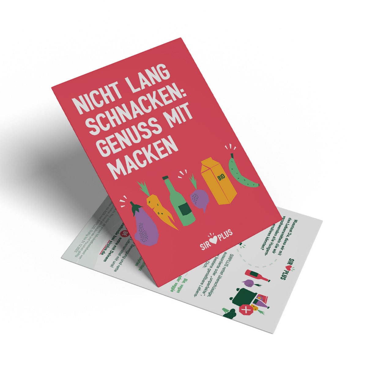 SIRPLUS SIRPLUS Postkarte, NICHT LANG SCHNACKEN. GENUSS MIT MACKEN